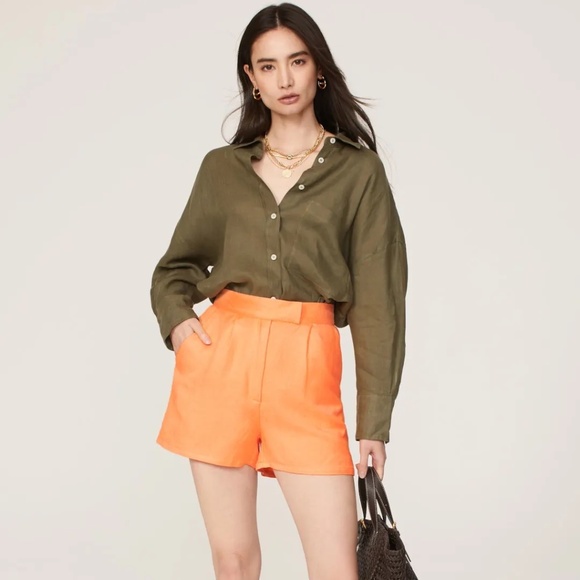 RTR Ashley Park Orange Tailored Shorts - Picture 1 of 8